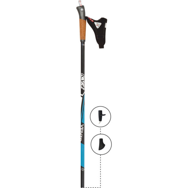 5W02C KV+ Vento Clip Pole. KV+ KV Plus Nordic Walking Poles in Canada and USA