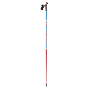 20P007QR KV+ Tempesta Blue Roller Ski Poles with Quick-Changing Baskets full length. KV+ KV Plus Cross-country Roller Ski Poles in Canada and USA