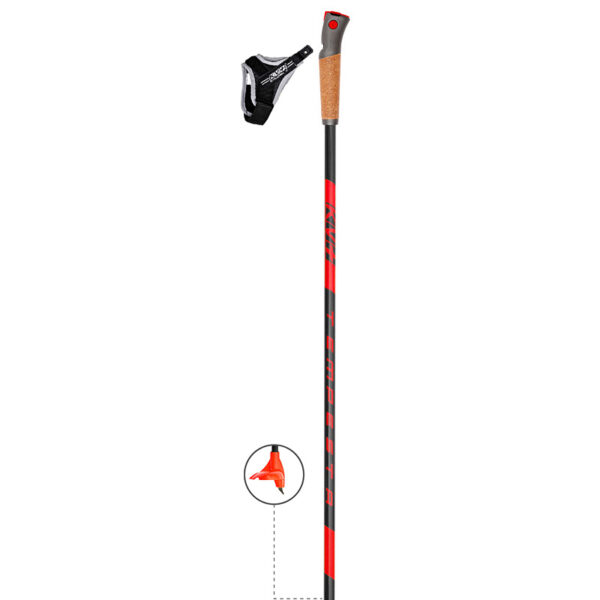 23P006 KV+ Tempesta Black cross-country ski poles