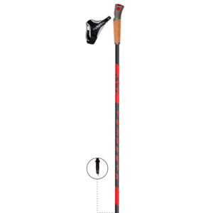 23P006R KV+ Tempesta Black roller ski poles