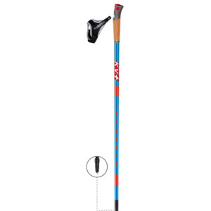 23P007QR KV+ Tempesta Blue roller ski poles with QC tips full length