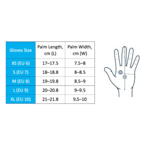 KV+ Gloves Size Chart