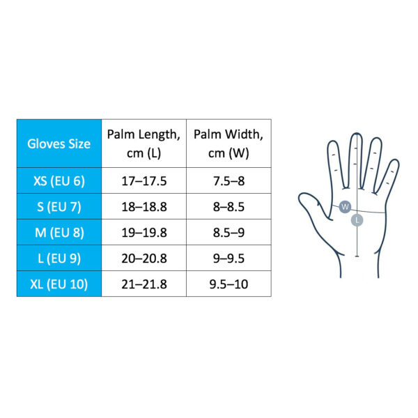 KV+ Gloves Size Chart