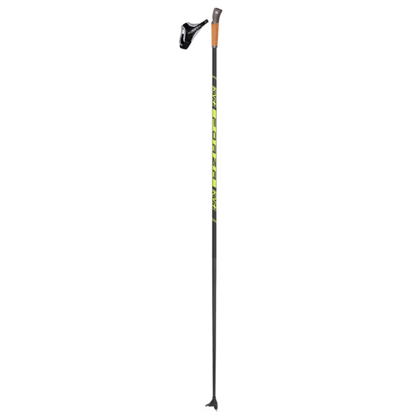 22P016Y KV+ Forza Black-Yellow cross-country ski poles full length